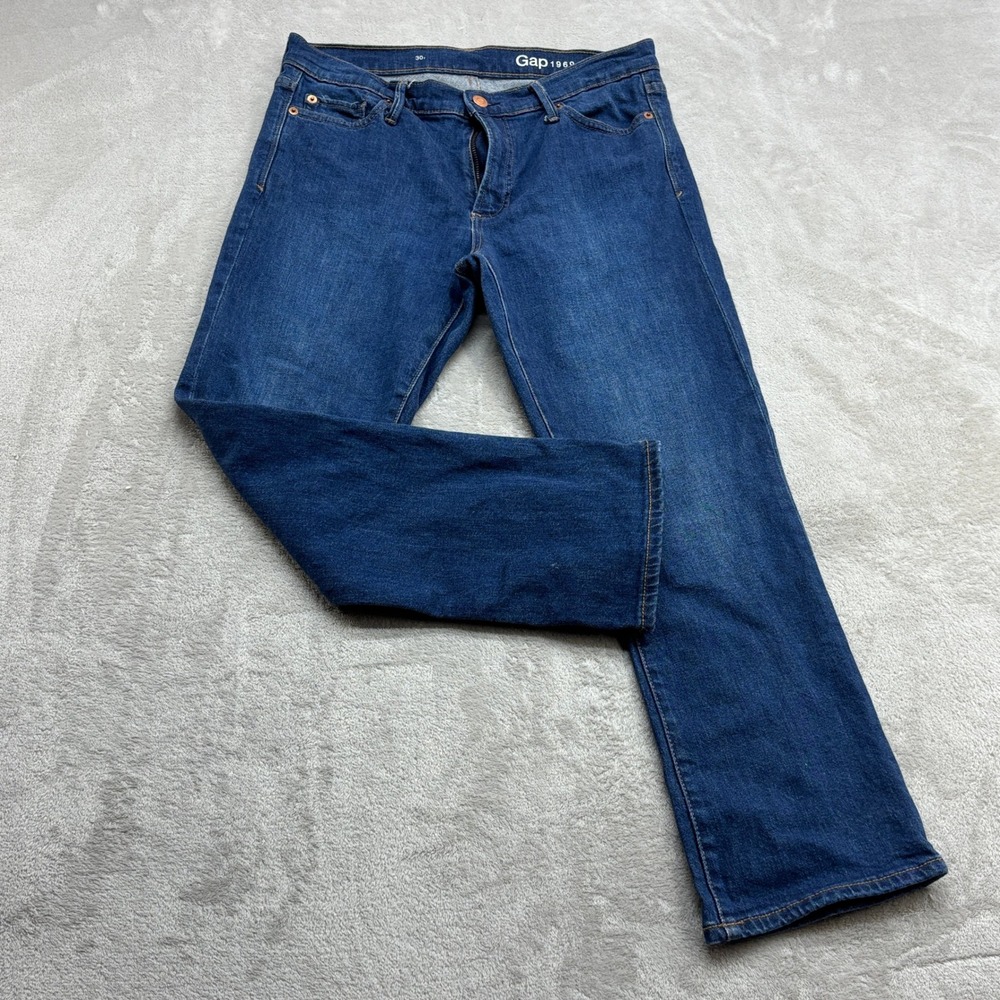 Gap 1969 Straight Leg Jeans Womens 30r Blue Denim Casual Classic Everyday Denim